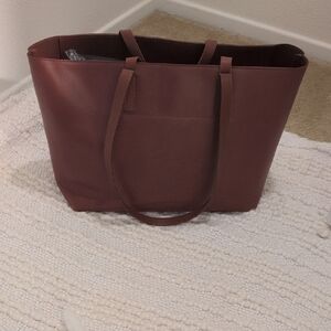 Madewell New Brown Leather Tote Bag
